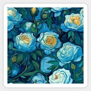 Van Gogh Roses Pattern 3 Sticker